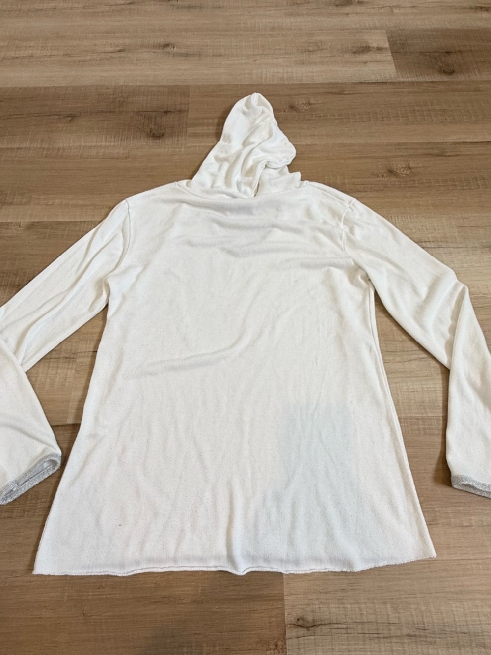Brand Bazar White Hooded Tunic Top Made in Italy Size M - Picture 9 of 9